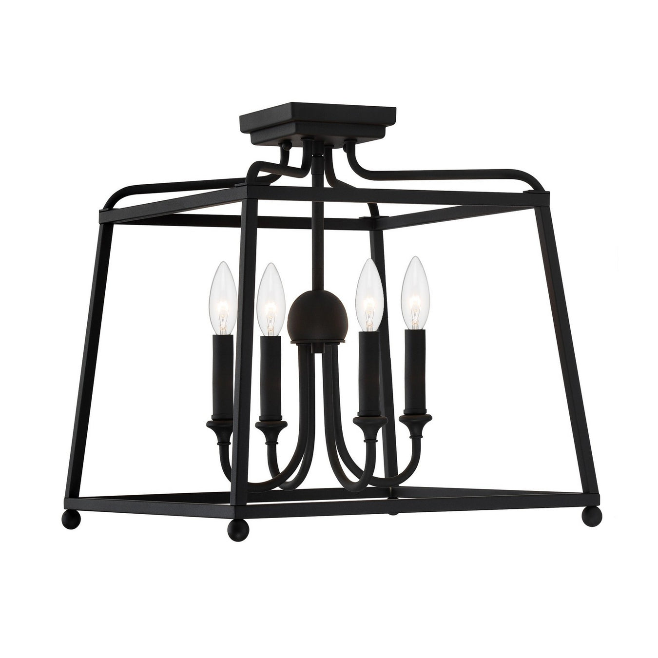 Sylvan 4-Light Ceiling Mount in Black Forged with No Shade by Crystorama - MPN 2243-BF_NOSHADE