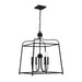 Sylvan 4-Light Chandelier in Black Forged with No Shade by Crystorama - MPN 2244-BF_NOSHADE