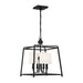 Sylvan 4-Light Chandelier in Black Forged by Crystorama - MPN 2245-BF
