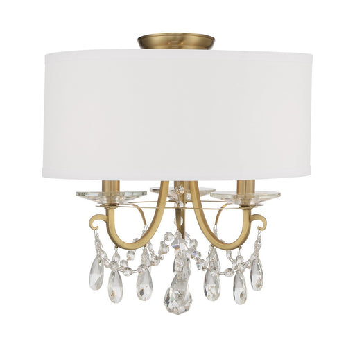 Othello 3-Light Ceiling Mount in Vibrant Gold by Crystorama - MPN 6623-VG-CL-MWP_CEILING
