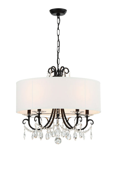 Othello 5-Light Chandelier in Matte Black by Crystorama - MPN 6625-MK-CL-MWP