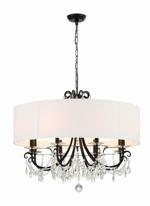 Othello 8-Light Chandelier in Matte Black by Crystorama - MPN 6628-MK-CL-MWP