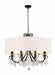 Othello 8-Light Chandelier in Matte Black by Crystorama - MPN 6628-MK-CL-MWP