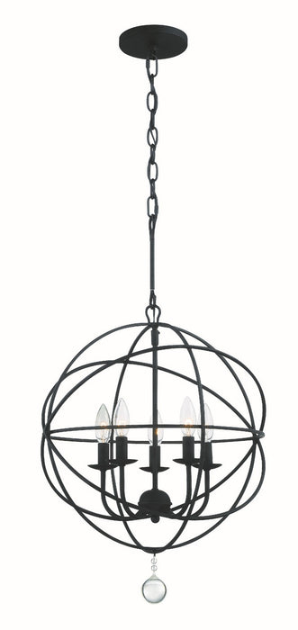 Solaris 5-Light Mini Chandelier in Black by Crystorama - MPN 9224-BK