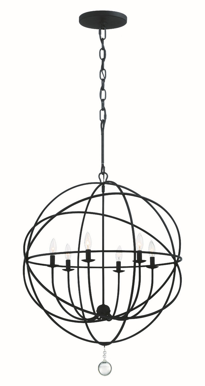 Solaris 6-Light Chandelier in Black by Crystorama - MPN 9226-BK