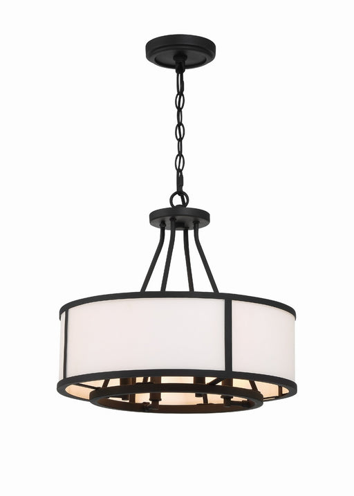 Bryant 4-Light Chandelier in Black Forged by Crystorama - MPN BRY-8004-BF