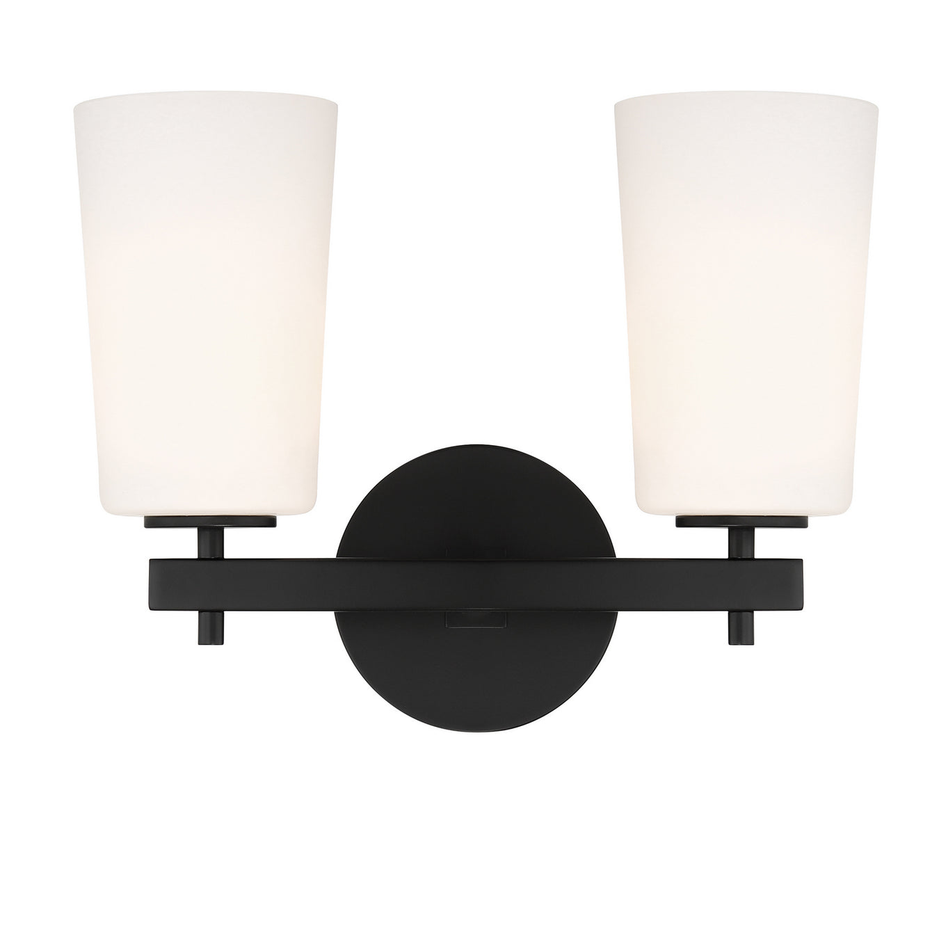 Colton 2-Light Wall Mount in Black by Crystorama - MPN COL-102-BK