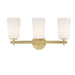 Colton 3-Light Wall Mount in Aged Brass by Crystorama - MPN COL-103-AG
