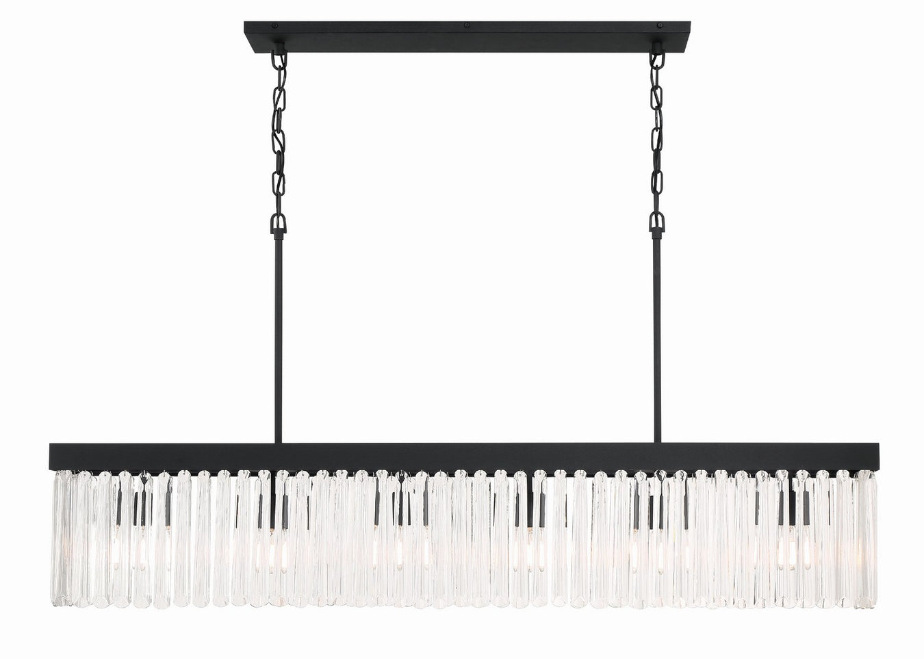 Emory 6-Light Chandelier in Black Forged by Crystorama - MPN EMO-5407-BF