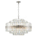 Hayes 16-Light Chandelier in Polished Nickel by Crystorama - MPN HAY-1407-PN
