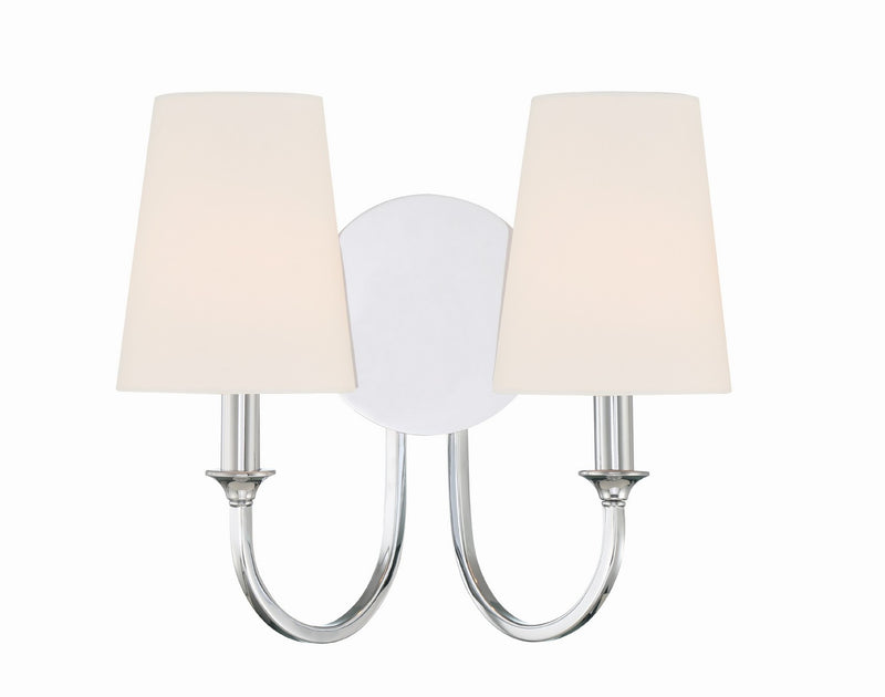 Payton 2-Light Wall Mount in Polished Chrome by Crystorama - MPN PAY-922-CH