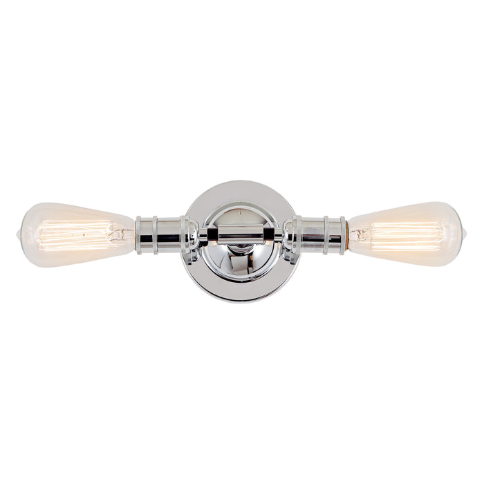 Isla 2-Light Vanity Sconce in Polished Chrome & Black