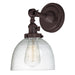 Midtown 1-Light Swivel Vida Wall Sconce  in Oil rubbed bronze with Bubble Glass