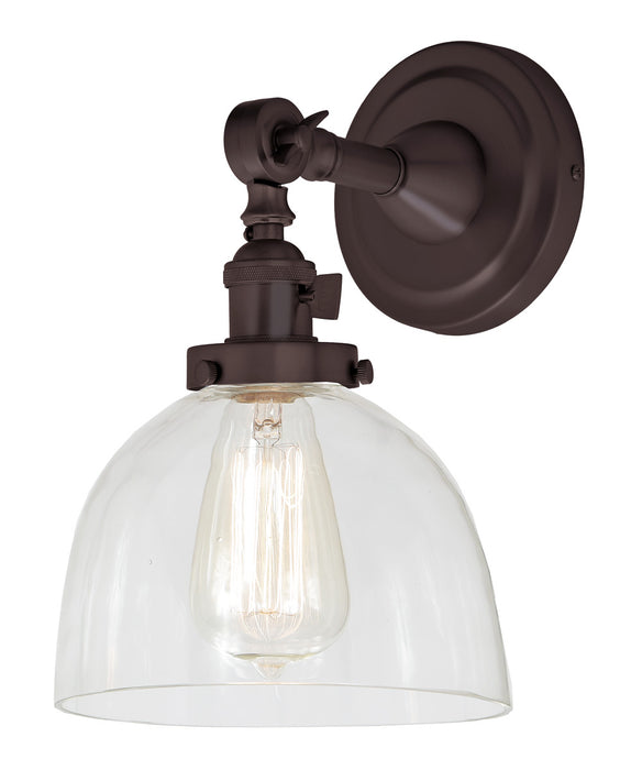 Midtown 1-Light Swivel Vida Wall Sconce  in Oil rubbed bronze with Clear Glass