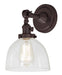 Midtown 1-Light Swivel Vida Wall Sconce  in Oil rubbed bronze with Clear Glass