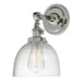 Midtown 1-Light Swivel Vida Wall Sconce  in Polished Nickel with Bubble Glass
