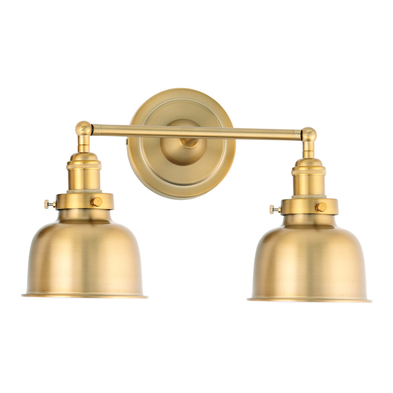 Midtown 2-Light Swivel Murphy Wall Sconce in Satin Brass 