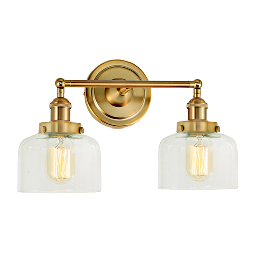 Midtown 2-Light Swivel Wrenley Wall Sconce in Satin Brass
