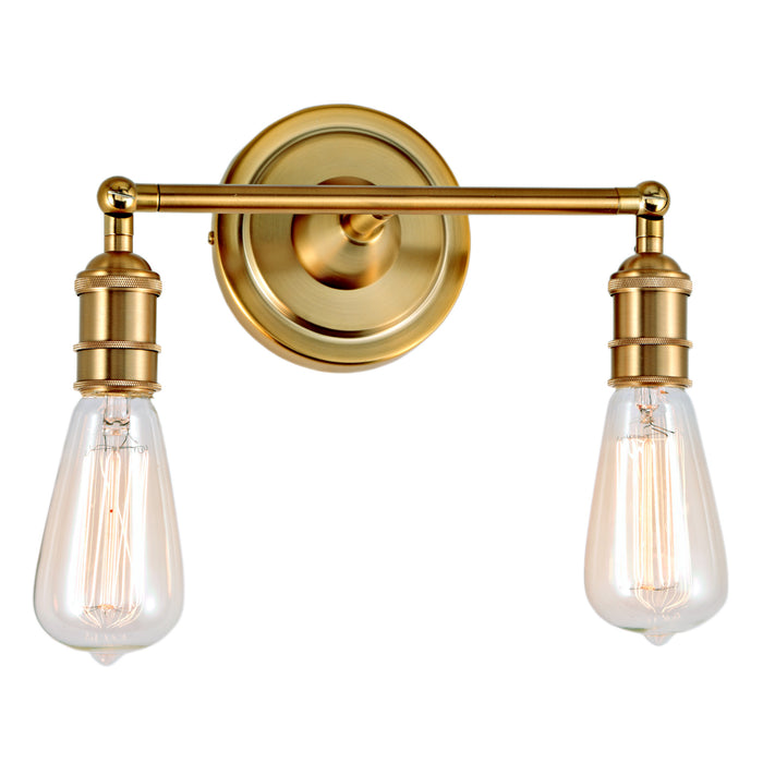 Midtown 2-Light Swivel Wall Sconce in Satin Brass