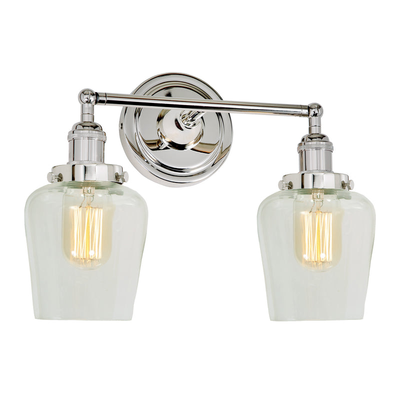 Midtown 2-Light Swivel Taytum Wall Sconce in Polished Nickel