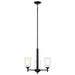 Shailene Three Light Mini Chandelier in Black