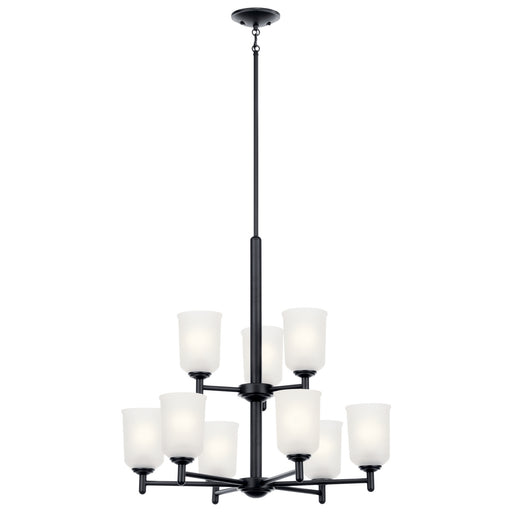 Shailene Nine Light Chandelier in Black