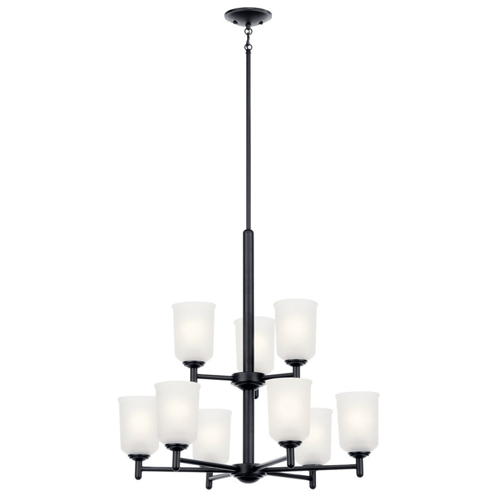 Shailene Nine Light Chandelier in Black