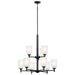 Shailene Nine Light Chandelier in Black