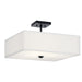 Shailene Three Light Semi Flush Mount in Black