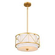 Birkleigh Three Light Pendant/Semi Flush in Classic Gold