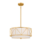 Birkleigh Three Light Pendant/Semi Flush in Classic Gold