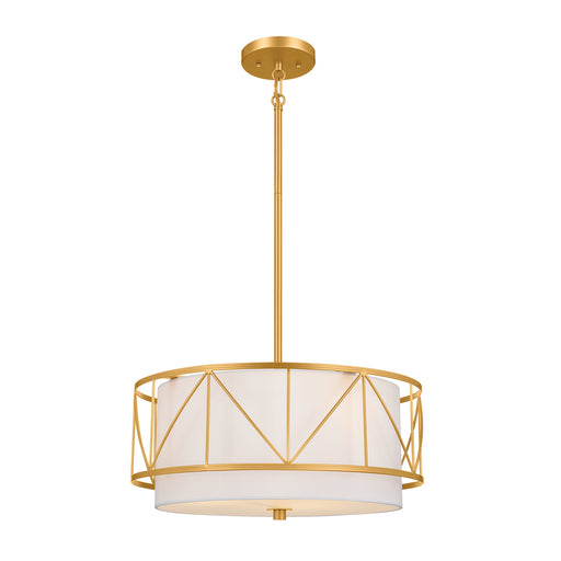 Birkleigh Three Light Pendant/Semi Flush in Classic Gold