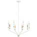 Armand Eight Light Chandelier in White