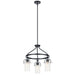 Everett Three Light Chandelier in Black