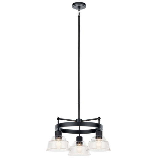 Eastmont Three Light Chandelier in Black