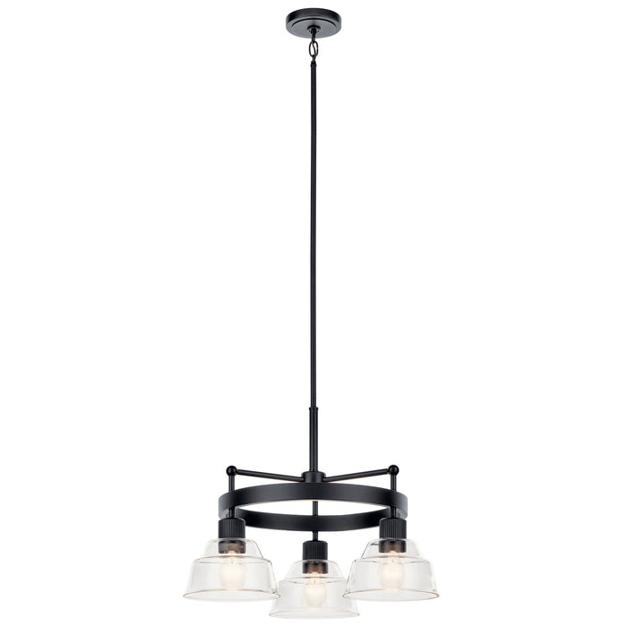 Eastmont Three Light Chandelier in Black