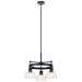 Eastmont Three Light Chandelier in Black