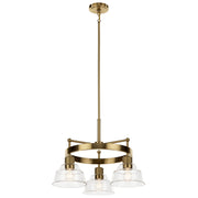 Eastmont Three Light Chandelier in Brushed Brass