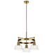 Eastmont Three Light Chandelier in Brushed Brass