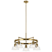 Eastmont Five Light Chandelier in Brushed Brass