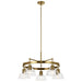 Eastmont Five Light Chandelier in Brushed Brass