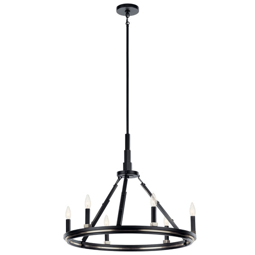 Emmala Six Light Chandelier in Black