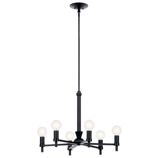 Torvee Six Light Chandelier in Black