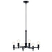 Torvee Six Light Chandelier in Black
