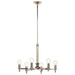Torvee Six Light Chandelier in Nickel Textured