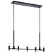 Torvee Five Light Linear Chandelier in Black