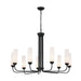 Truby Nine Light Chandelier in Black