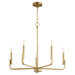 Tempo Soft Contemporary Chandelier in Aged Brass