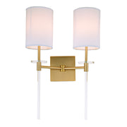 Saanvi 2-Light Wall Sconce in Satin Brass