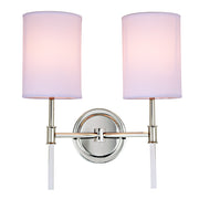 Gianni 2-Light Wall Sconce in Polished Nickel